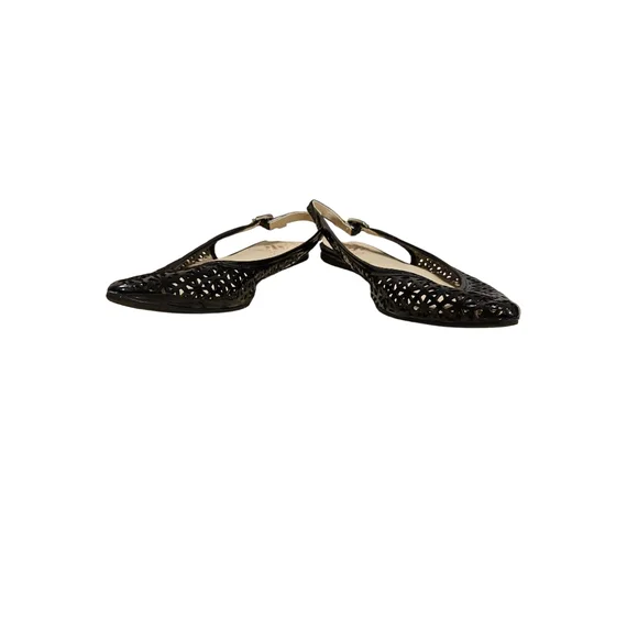 Vince Camuto Black Perforated Flats - Picture 2 of 3